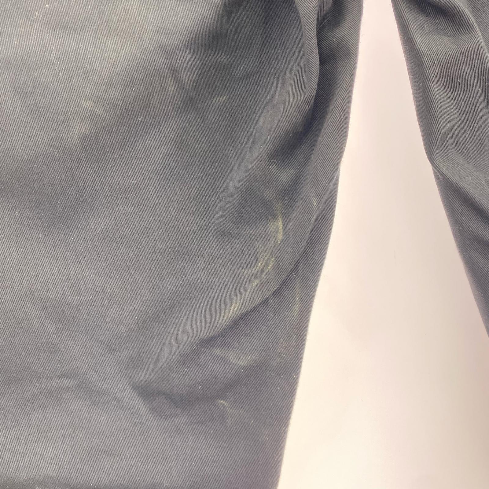 パンツ SHIRT ホワイトステッチクロップドパンツ 黒 S ブラック