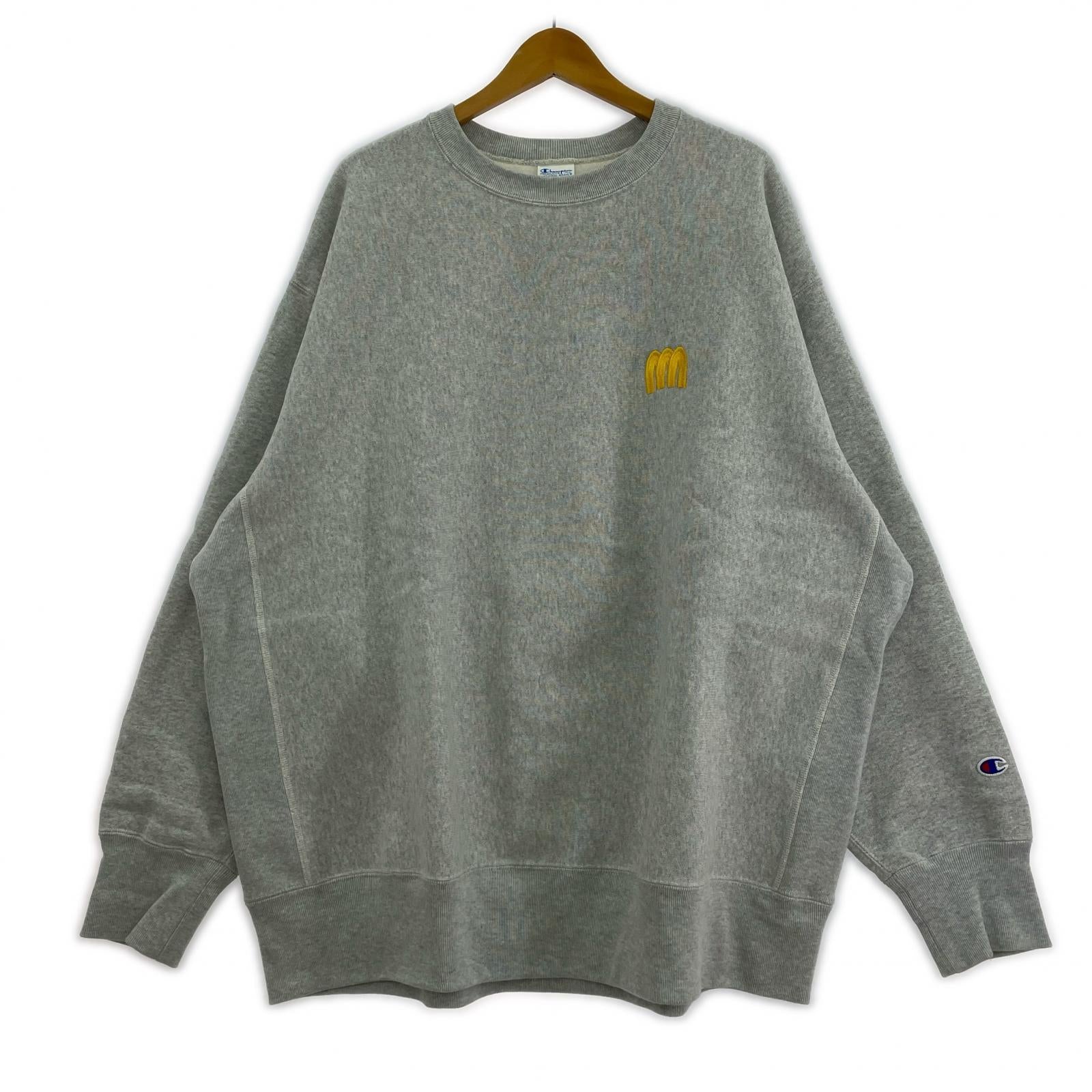 スウェット BEAMS原宿限定 リバースウィーブ 胸刺繍スウェット グレー グレー