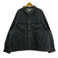 デニムジャケット SEESEE DENIM JACKET BLACK オーバーサイズデニムジャケット XXL グレー