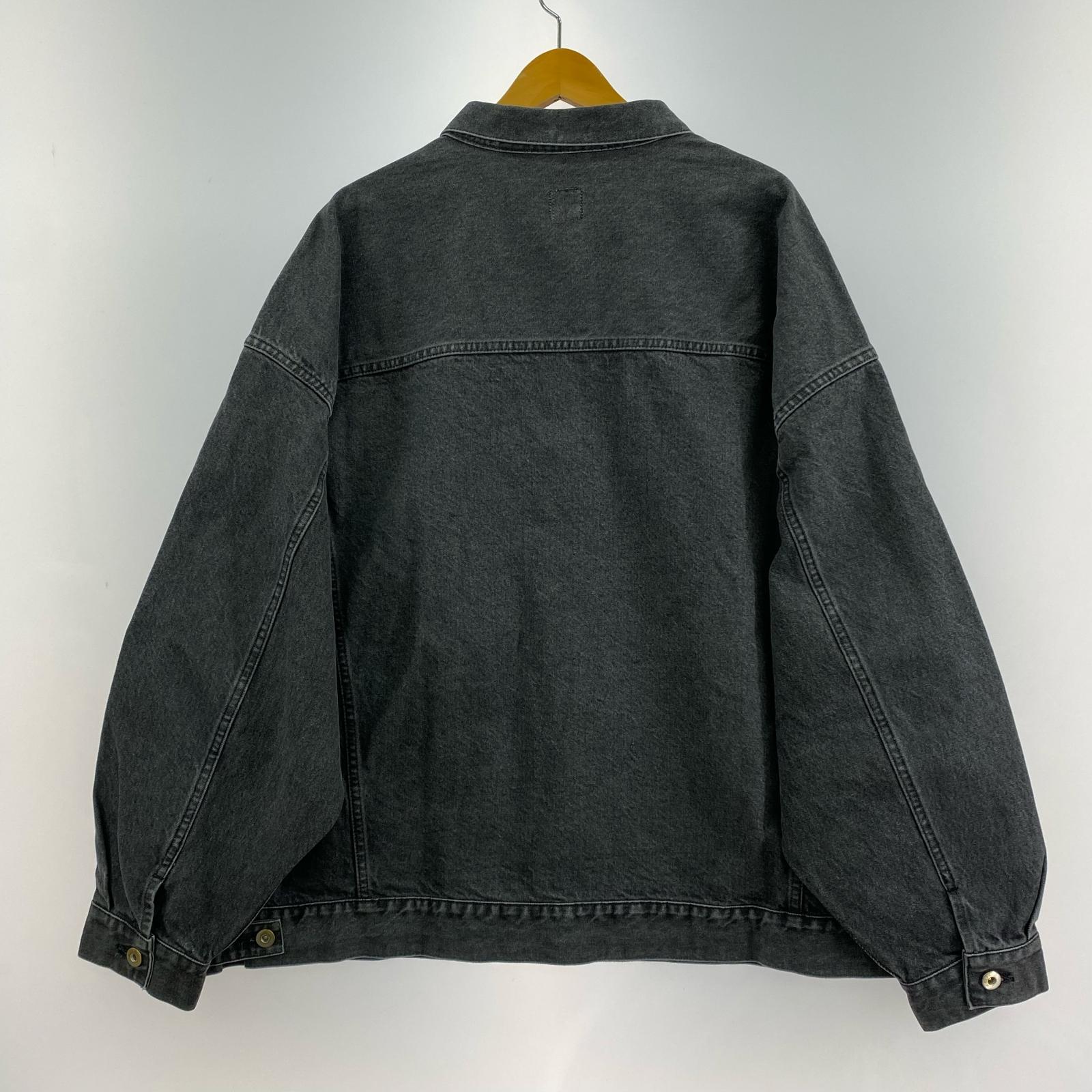 デニムジャケット SEESEE DENIM JACKET BLACK オーバーサイズデニムジャケット XXL グレー