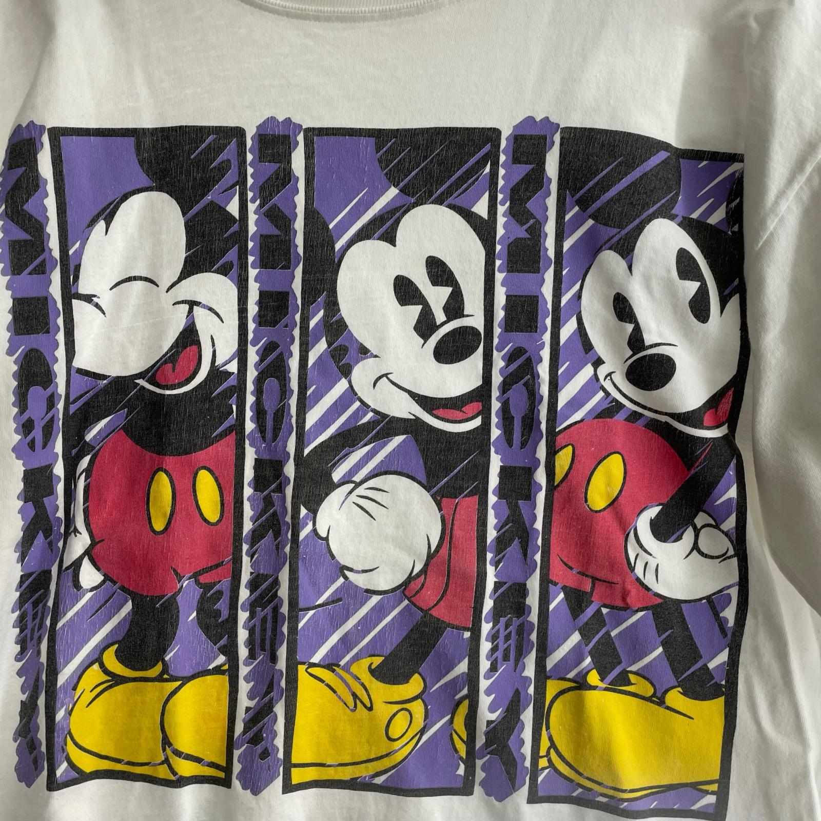 半袖Tシャツ marathon apparel ミッキー プリント 白 (L) L ホワイト