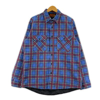 長袖シャツ 90s頃 FIELDMASTER 裏キルティングネルシャツ L ブルー