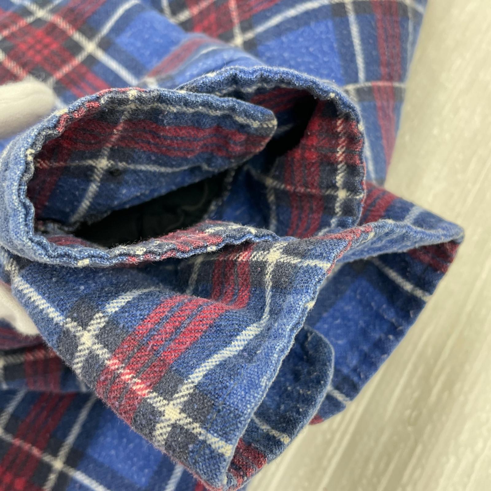 長袖シャツ 90s頃 FIELDMASTER 裏キルティングネルシャツ L ブルー
