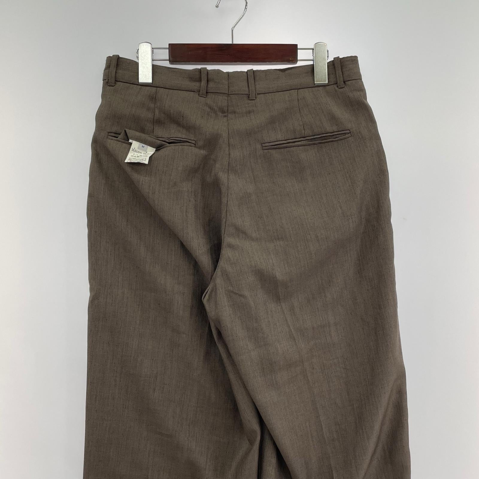 パンツ Steven Alan SUPER BAGGY TAPERED ANKLE M ブラウン