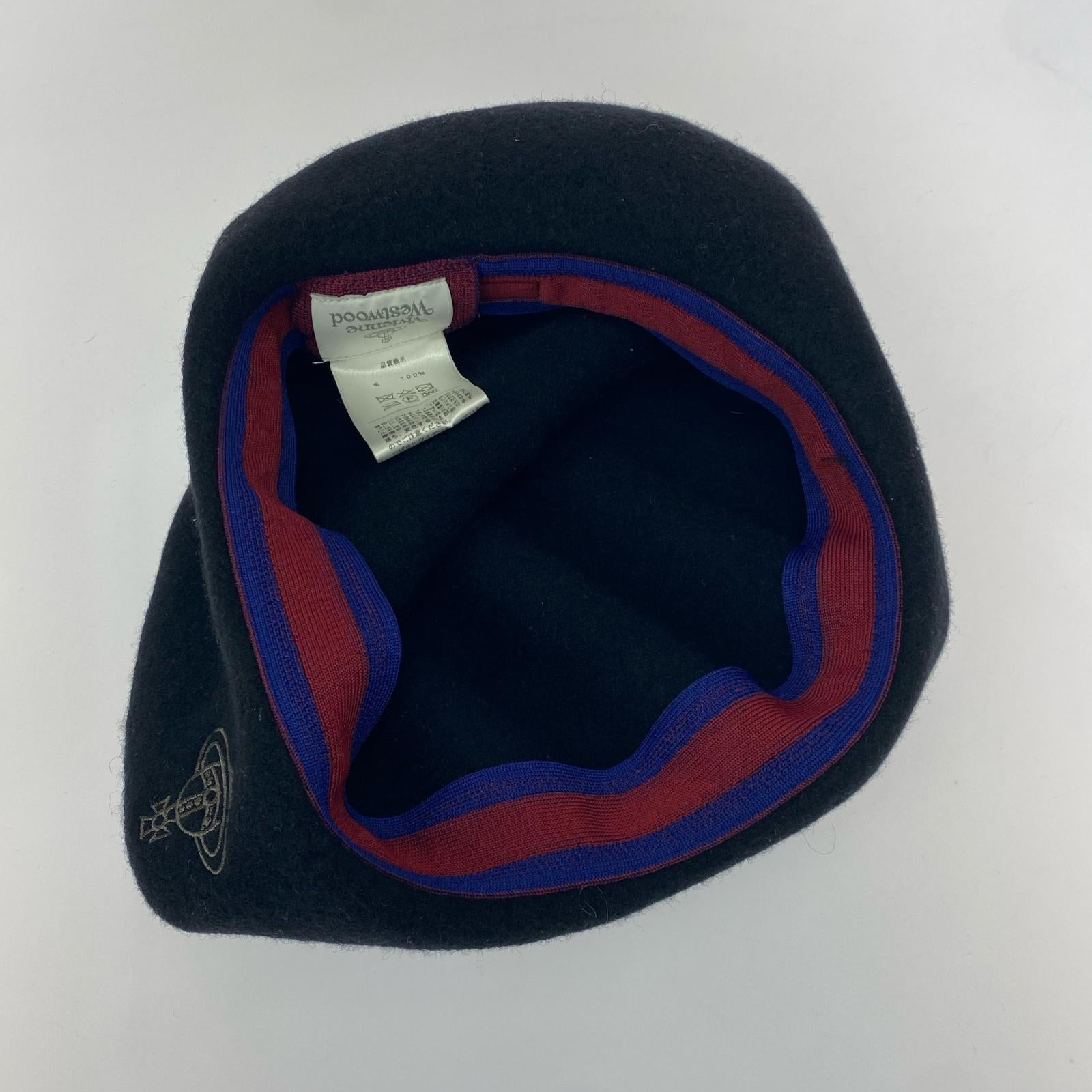その他帽子 Vivienne Westwood red label オーブ刺繍 ウールベレー帽 M-S ブラック ブラック