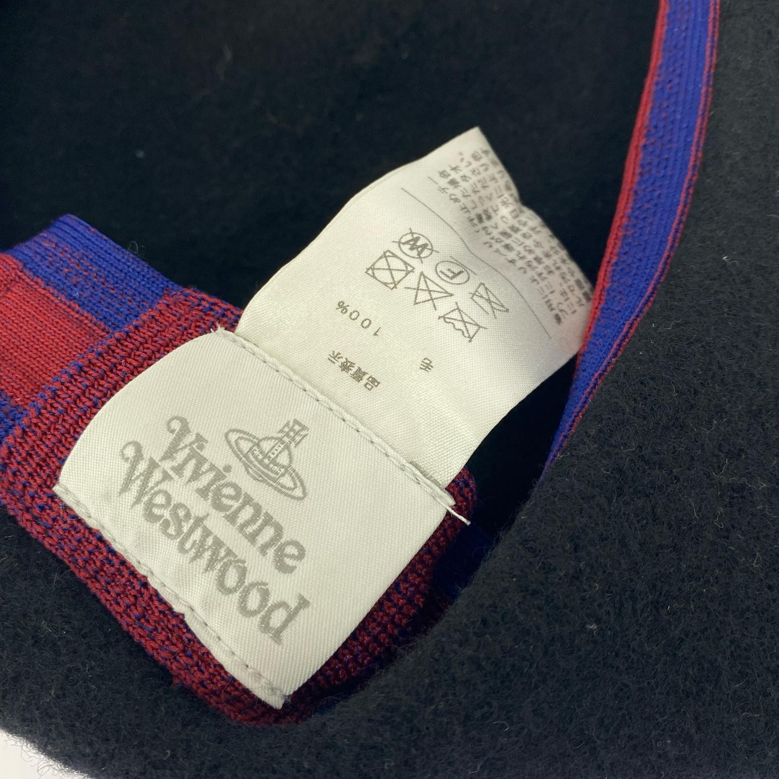 その他帽子 Vivienne Westwood red label オーブ刺繍 ウールベレー帽 M-S ブラック ブラック
