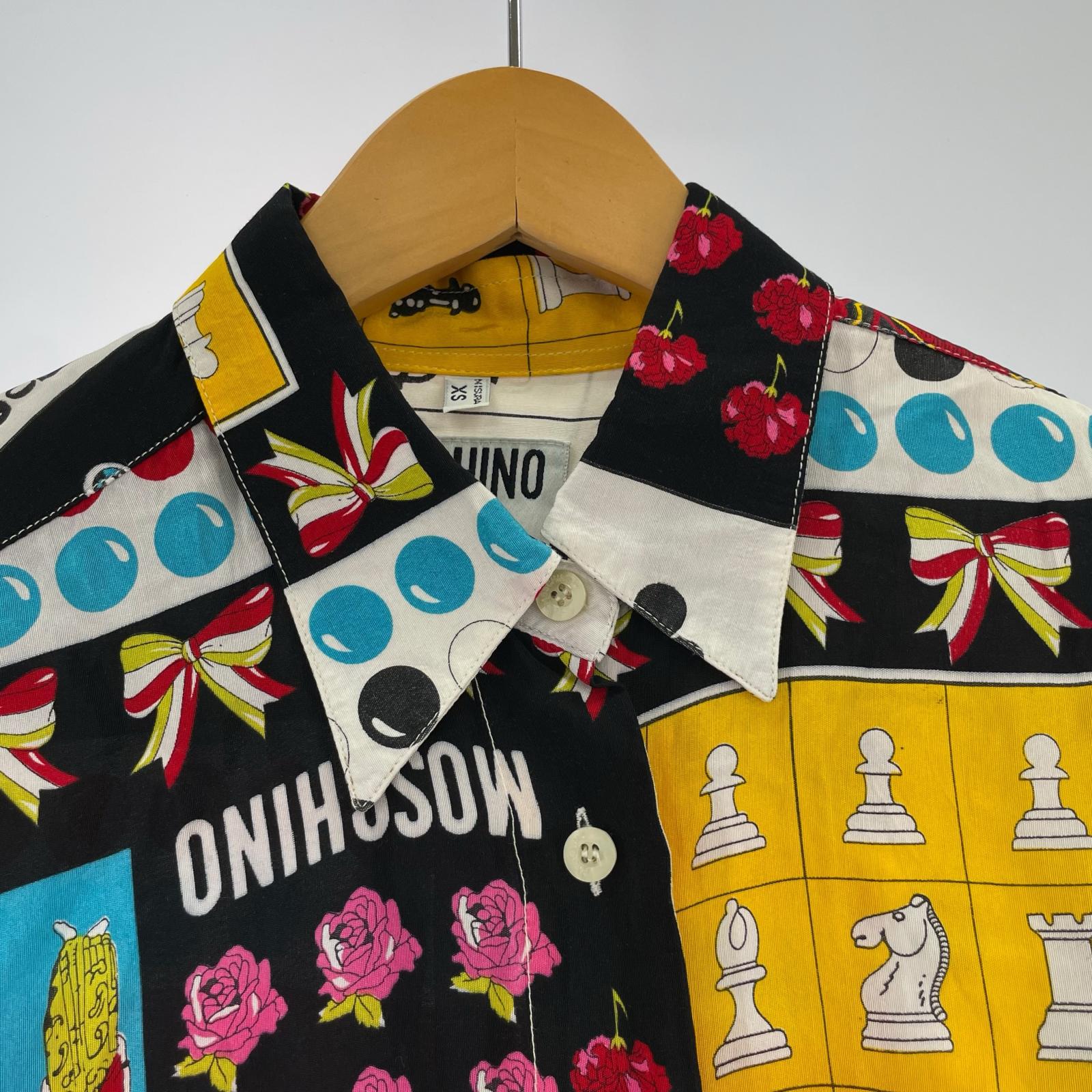 長袖シャツ MOSCHINO 総柄シャツ (XS) マルチカラー