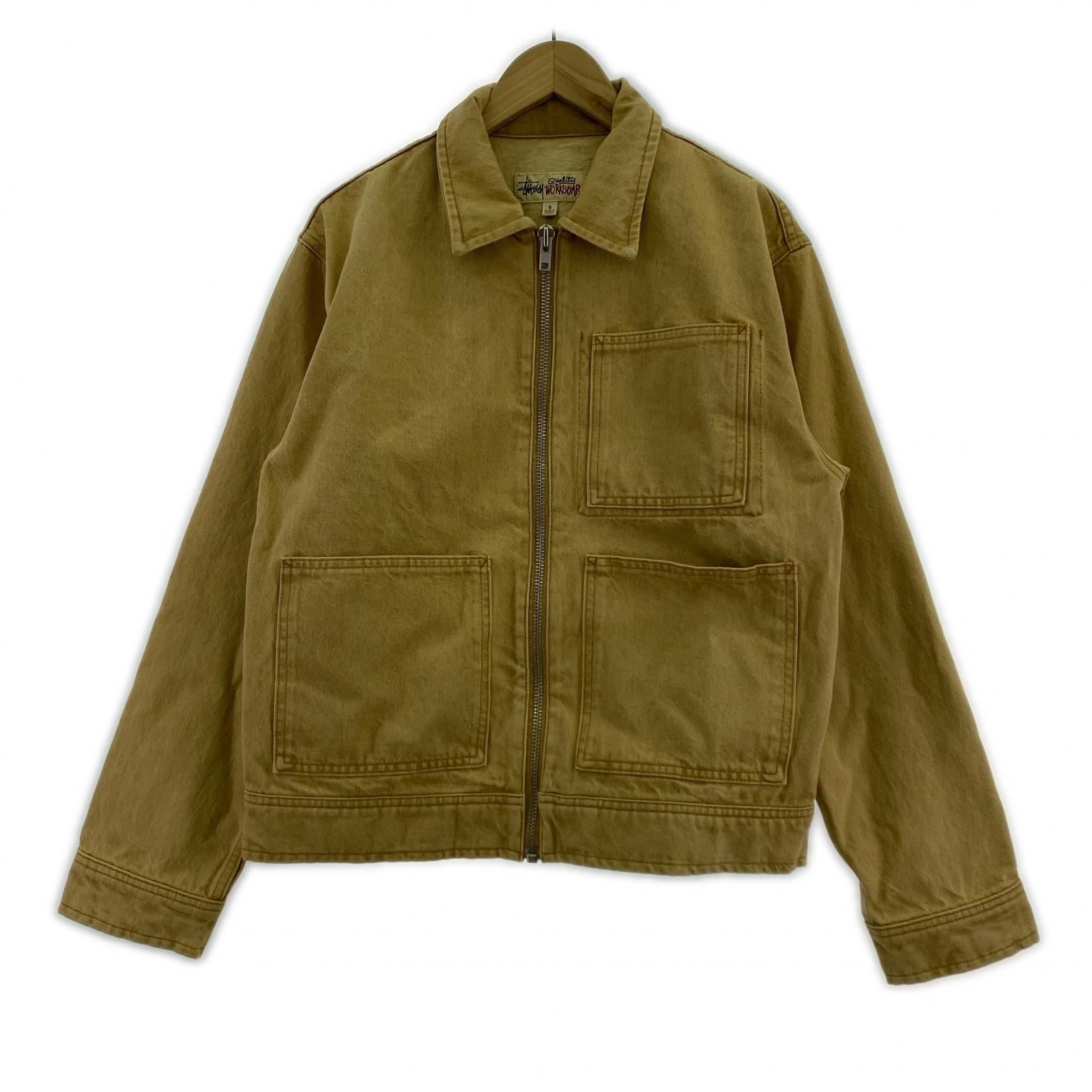 ジャケット DENIM ZIP WORK JACKET S S ブラウン