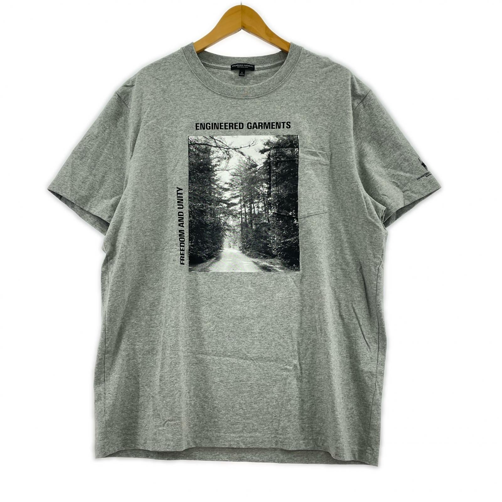 半袖Tシャツ ×J.Crew プリント 灰 (L) L グレー