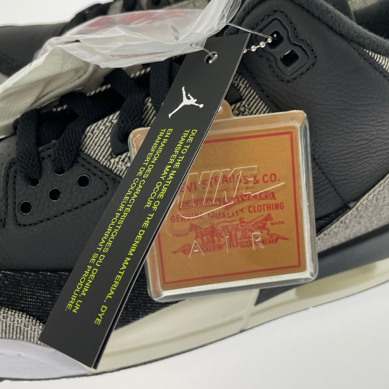 スニーカー Levi's × Nike Air Jordan 3 Retro SP "Denim/Black/Gym Red"-US10 28cm (US10 UK9 1/2 EU46) ブラック