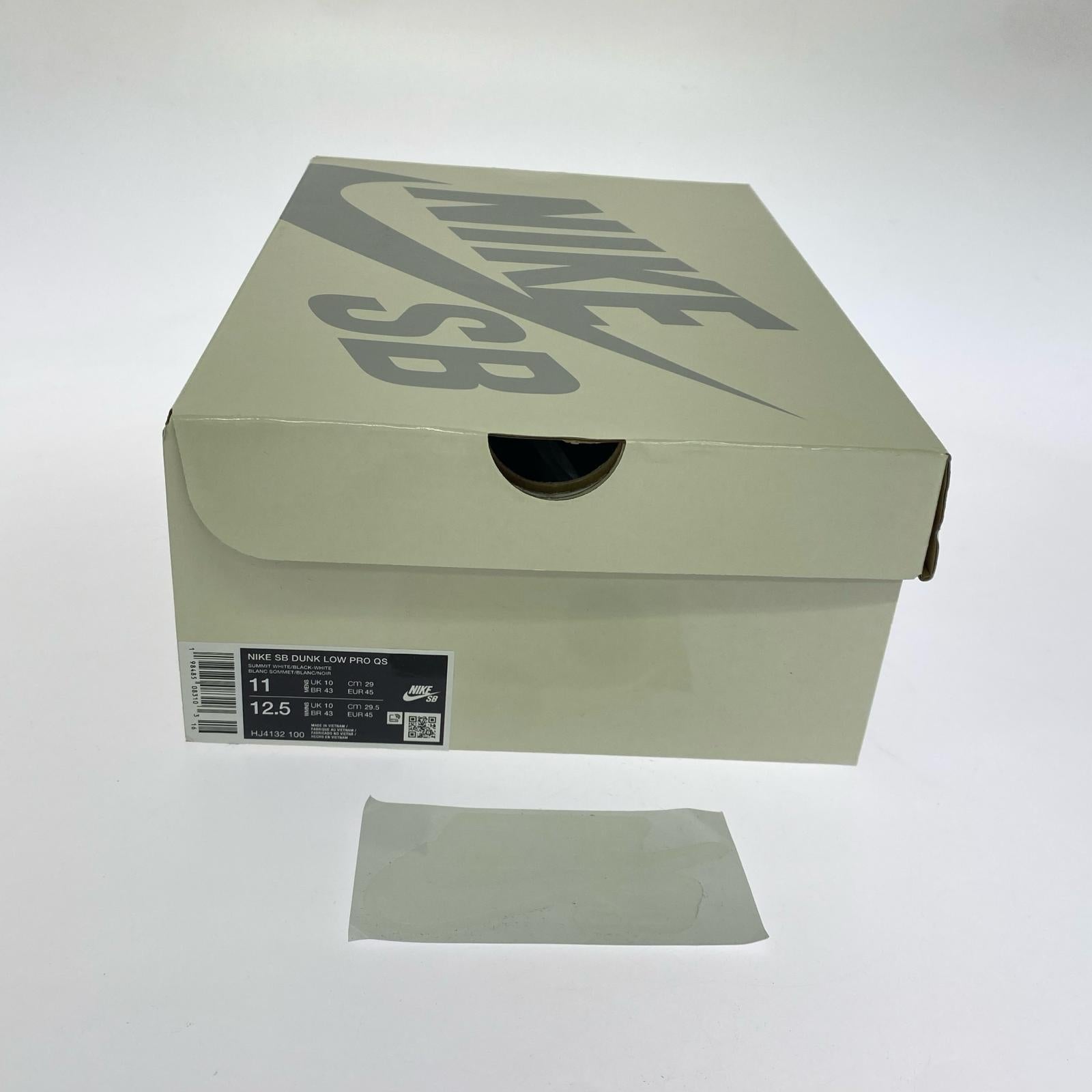 スニーカー CSEF Dunk Low Pro QS White and Black HJ4132-100 29cm (US11 UK10 1/2 EU48) ホワイト