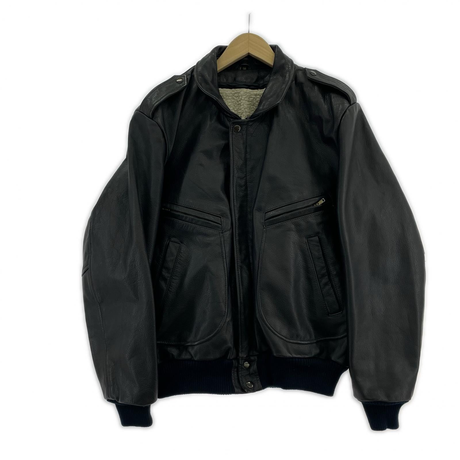 レザージャケット COW LEATHER JACKET BLK ブラック