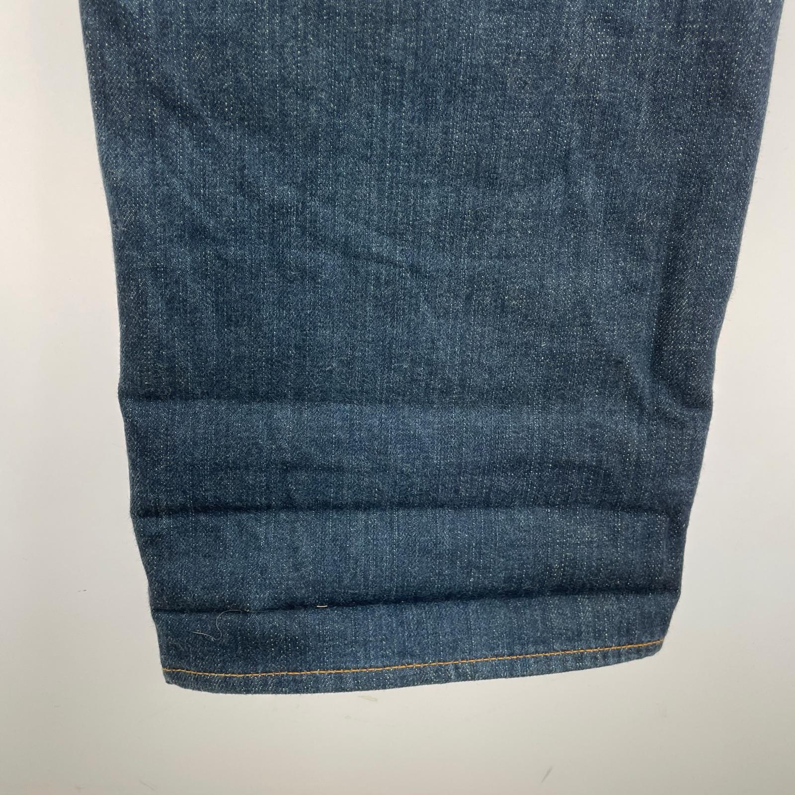 デニムパンツ 道楽 ゴールドペイント W34 34 ネイビー