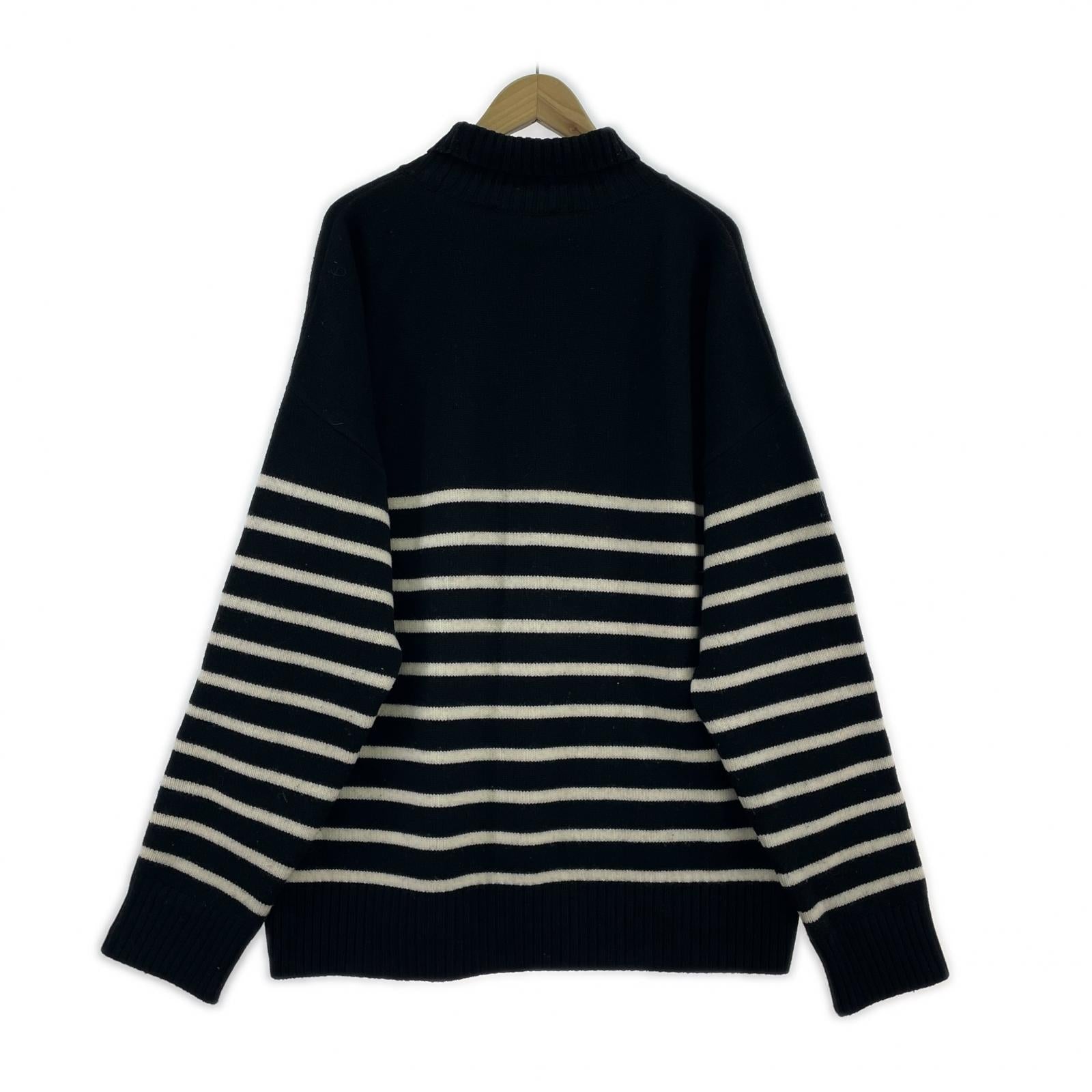 ニット alexandre mattiussi ボーダー 白黒 (L) L