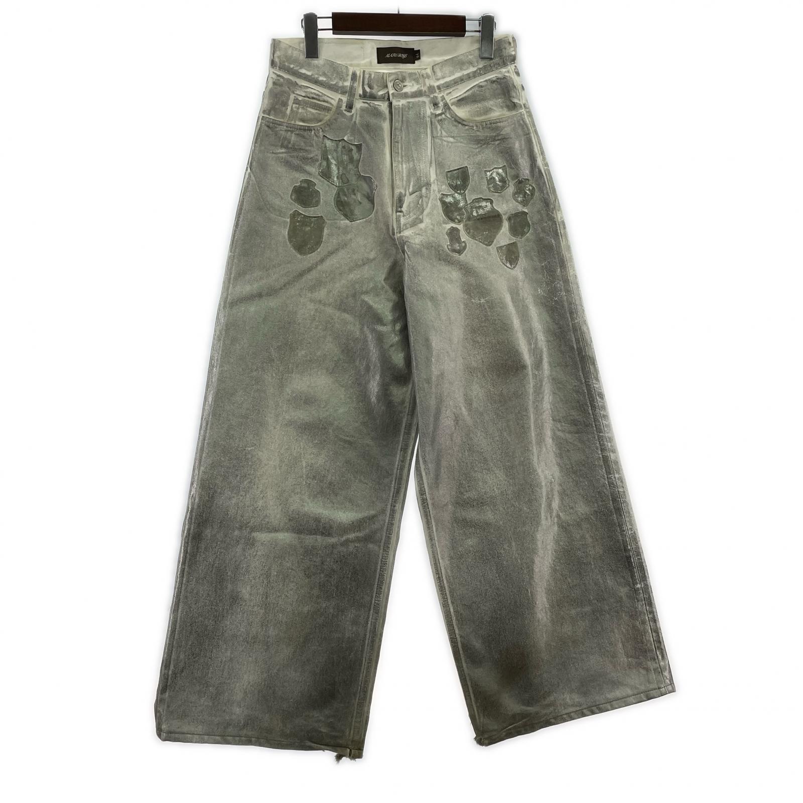パンツ 25ss EMBLEM BAGGY JEANS (44) 44 シルバー