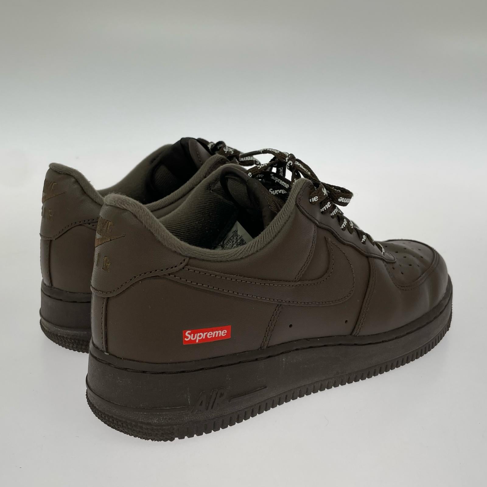 スニーカー NIKE × Supreme AIR FORCE 1 27cm (US9 UK8 1/2 EU44) ブラウン