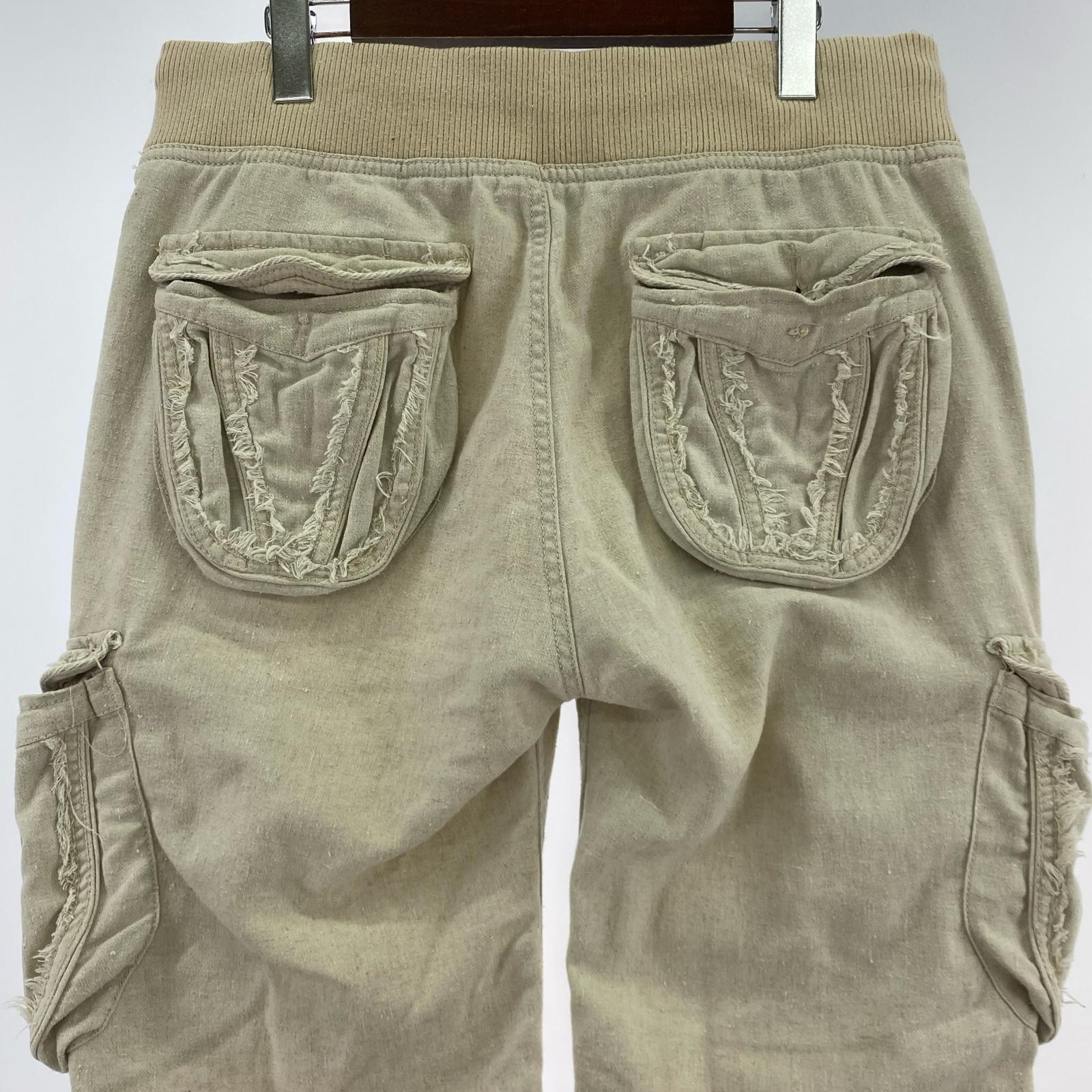 パンツ Parachute Cargo Pants/リネン混 (F) フリー ホワイト