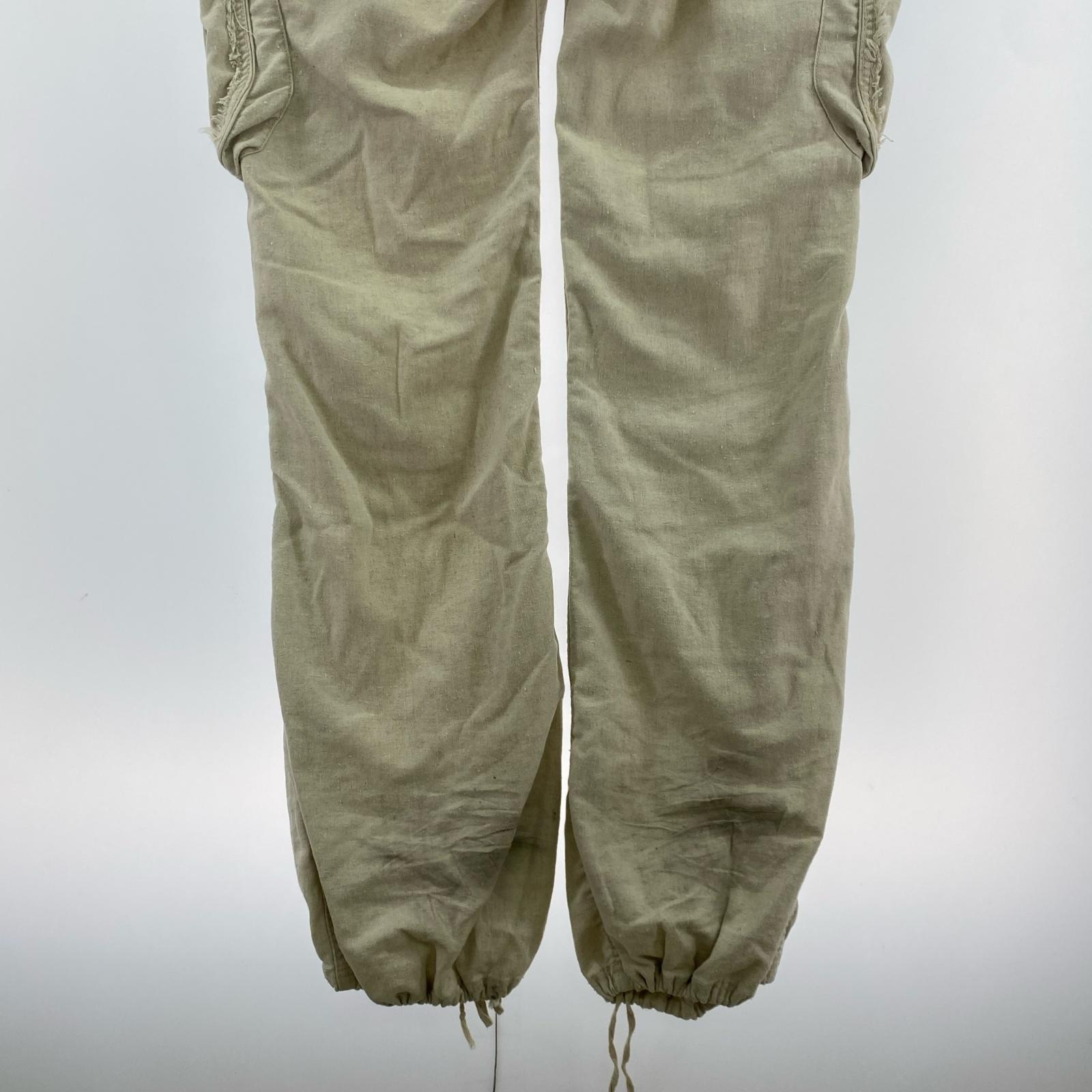パンツ Parachute Cargo Pants/リネン混 (F) フリー ホワイト