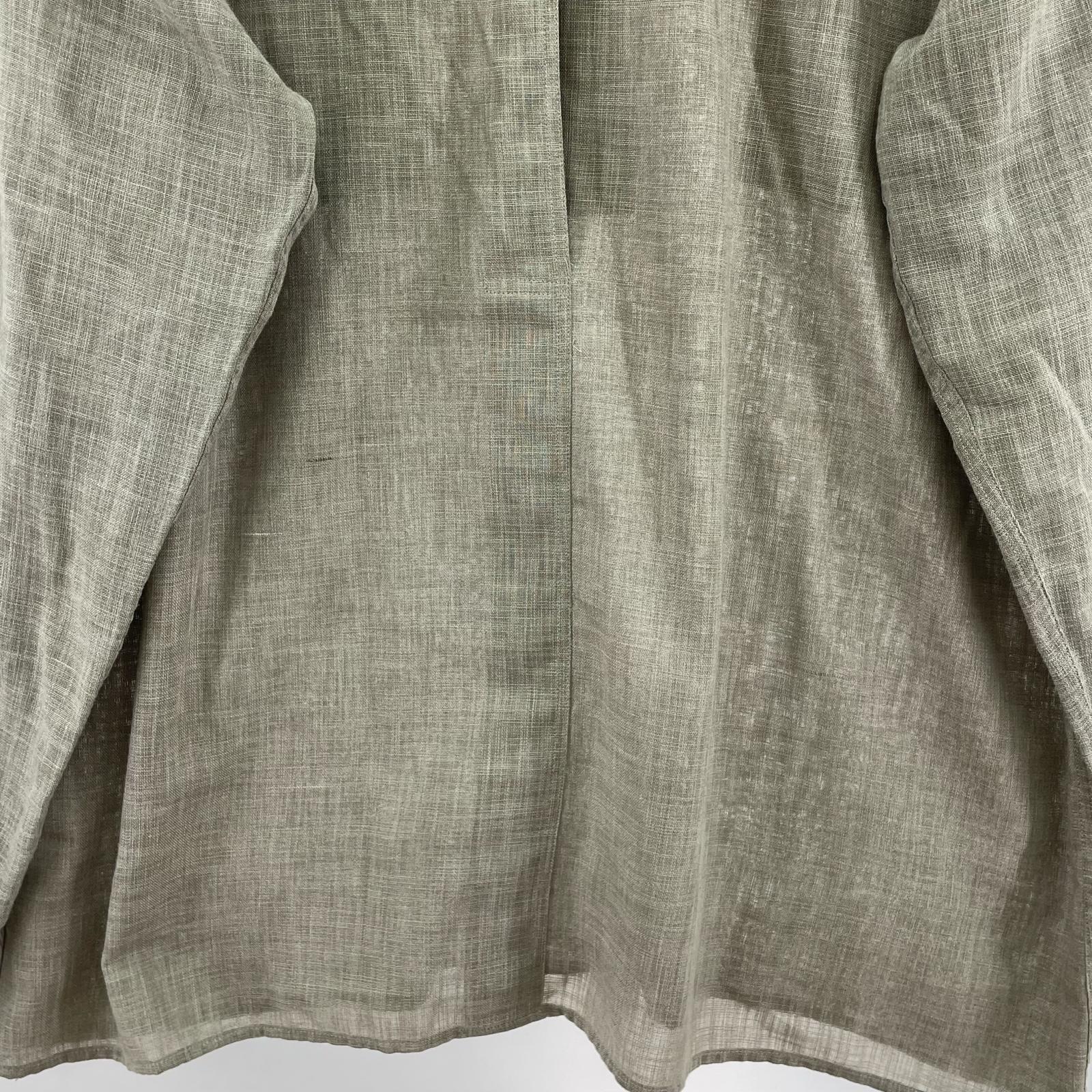 長袖シャツ 80s hollington リネンシャツ グレー (4) 4 グレー