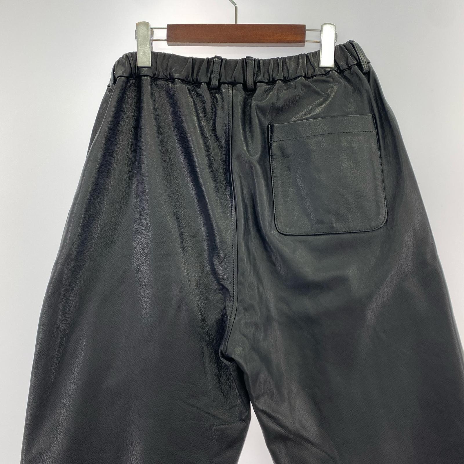 パンツ YOKO SAKAMOTO/LEATHER TROUSERS M ブラック