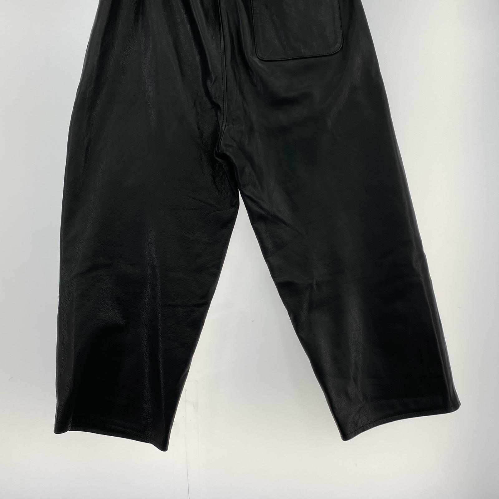 パンツ YOKO SAKAMOTO/LEATHER TROUSERS M ブラック