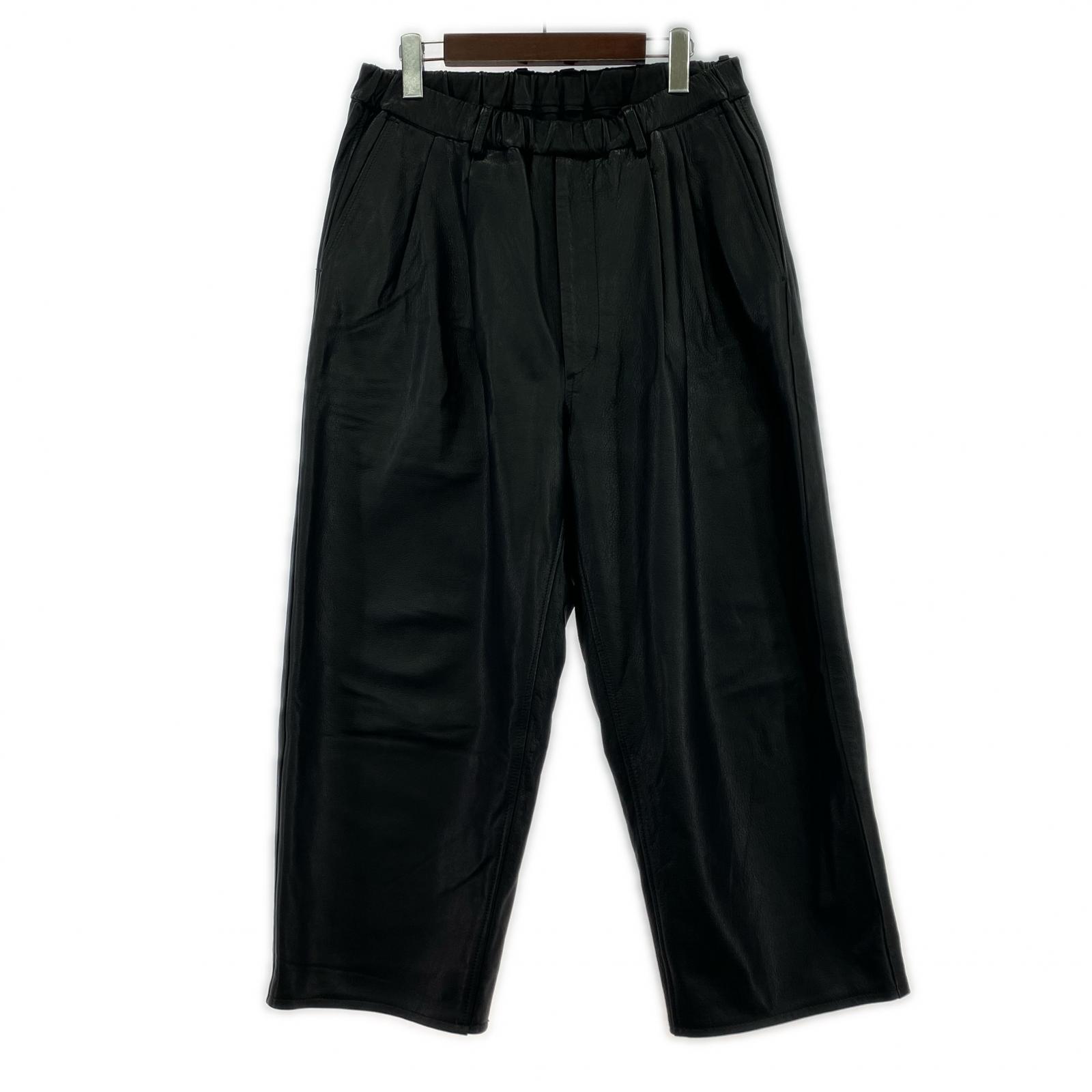 パンツ YOKO SAKAMOTO/LEATHER TROUSERS M ブラック