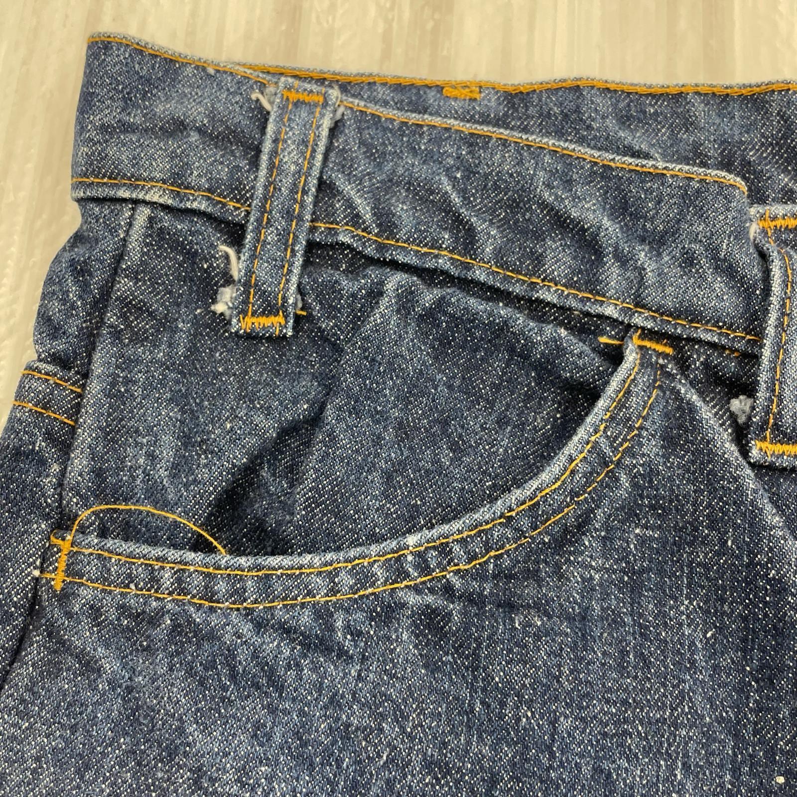 デニムパンツ 70's頃 646 フレアパンツ ボタン裏10 ブルー