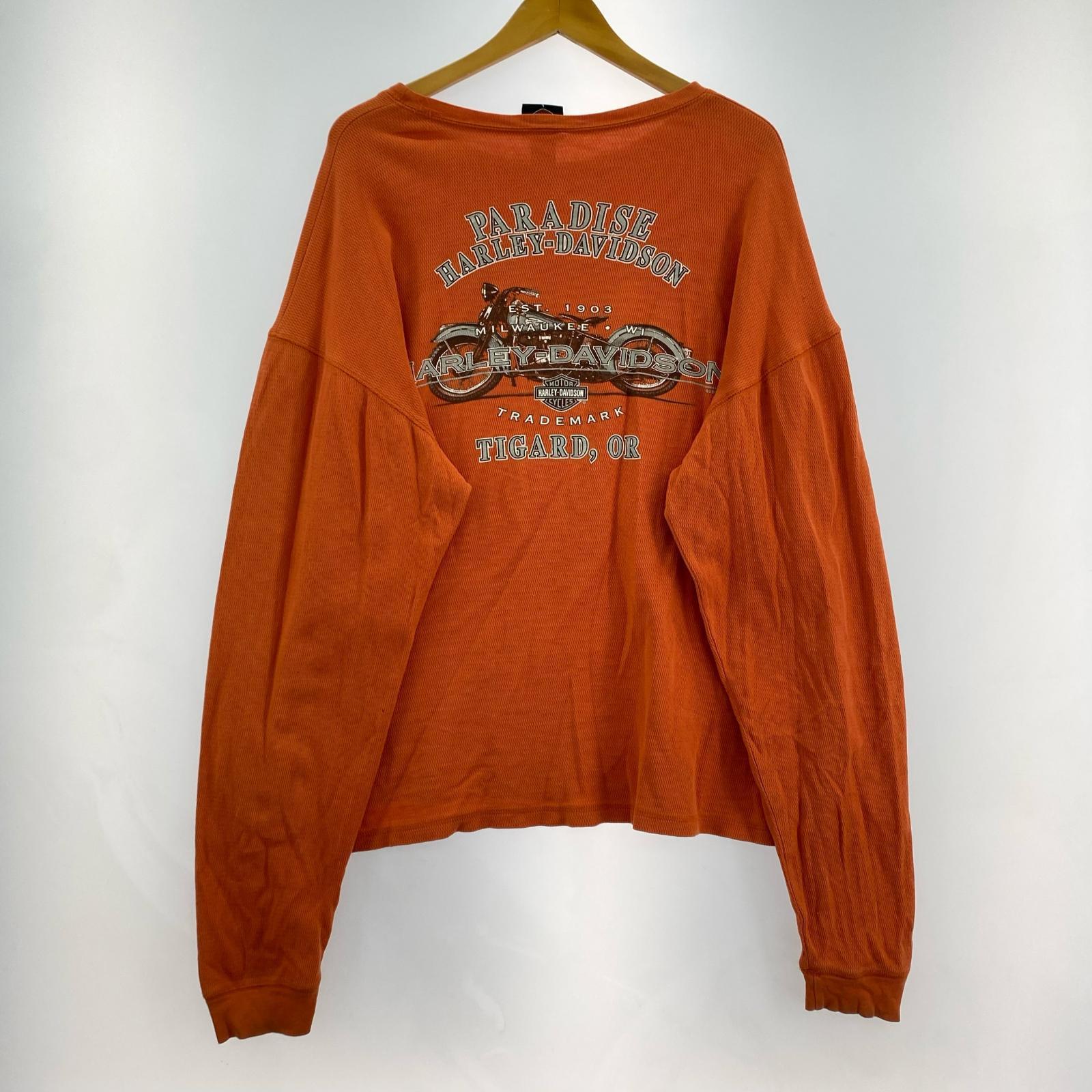 長袖Tシャツ オレンジ L L