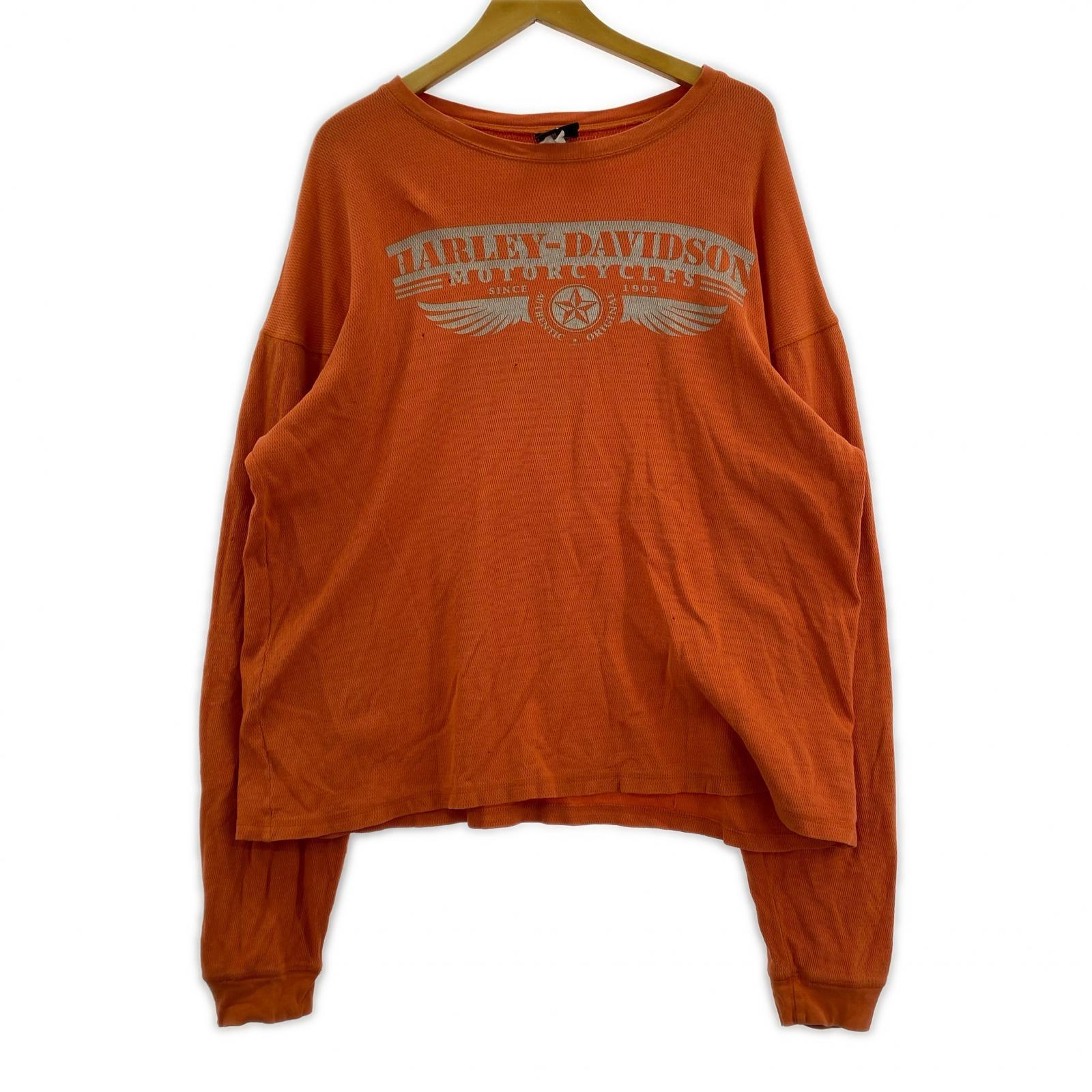 長袖Tシャツ オレンジ L L