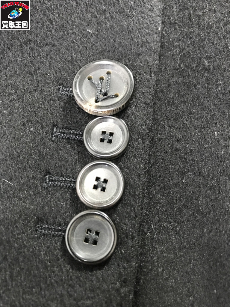 クラシックブレステッドチェスターコート 黒(50)