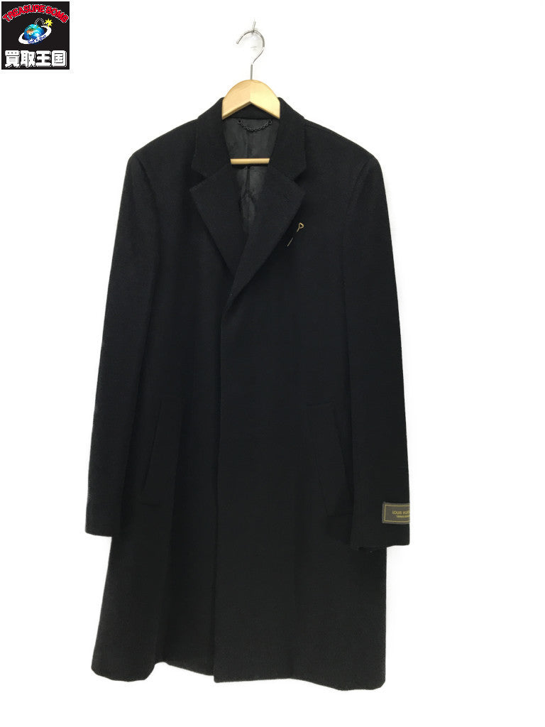 クラシックブレステッドチェスターコート 黒(50)