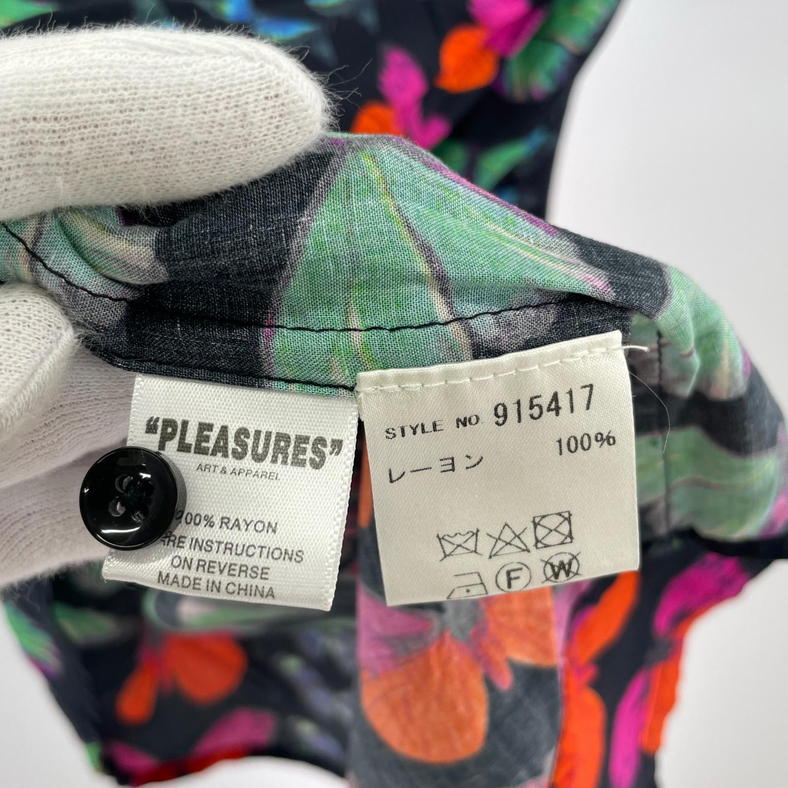 半袖シャツ PLEASURES S/S バタフライ柄シャツ M M