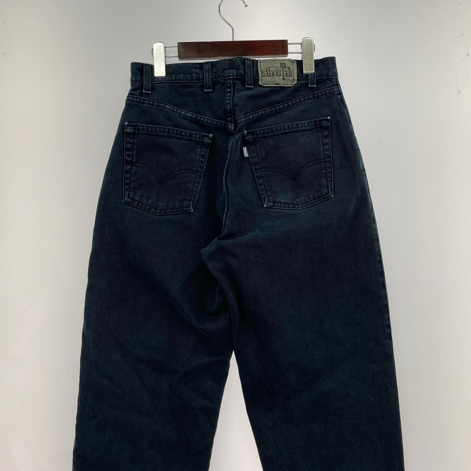 デニムパンツ 90s BAGGY シルバータブ 黒 (実寸31) ブラック