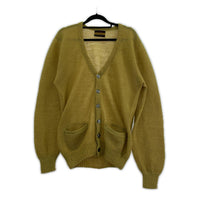カーディガン 60s ARROW モヘア ウール (M) 黄色 M イエロー