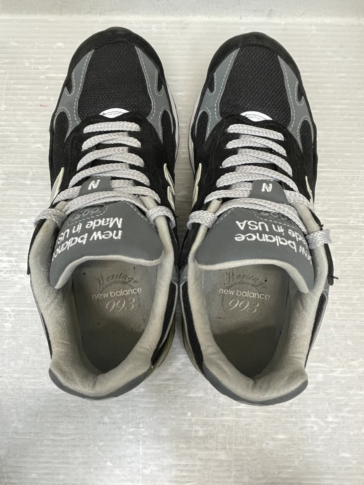 スニーカー NEW BALANCE USA製 MR993BK 25.0cm 黒