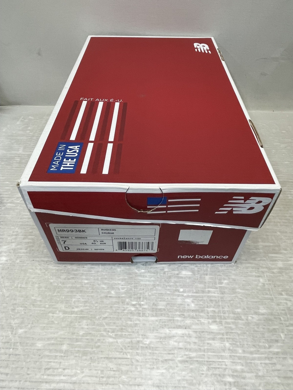 スニーカー NEW BALANCE USA製 MR993BK 25.0cm 黒