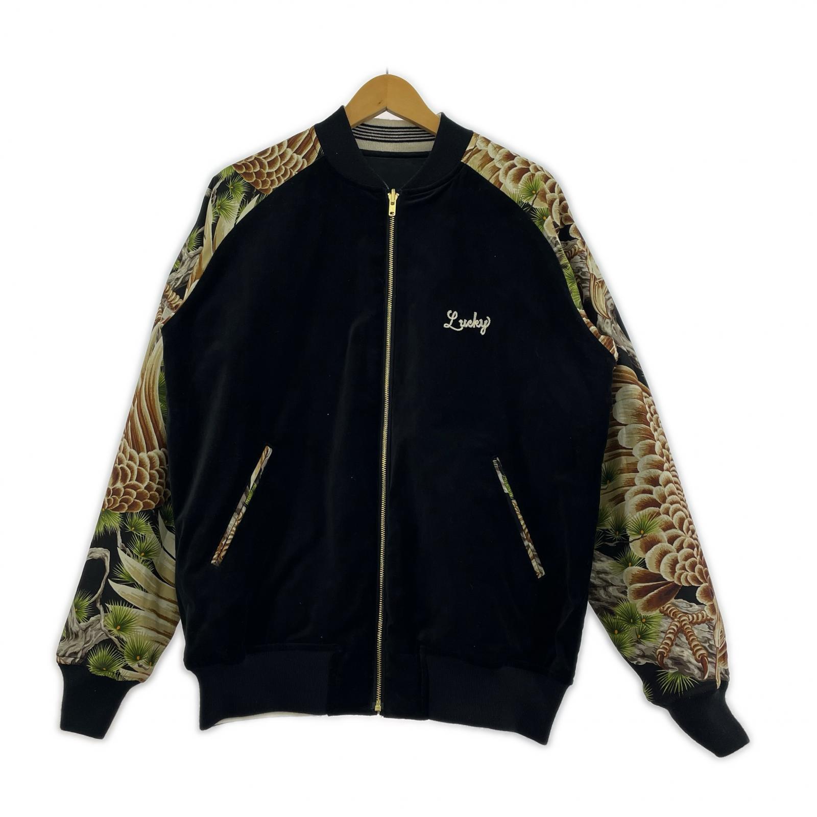 ジャケット 24FW サテン ベロア リバーシブル カブト スカジャン (40) 40 ブラック