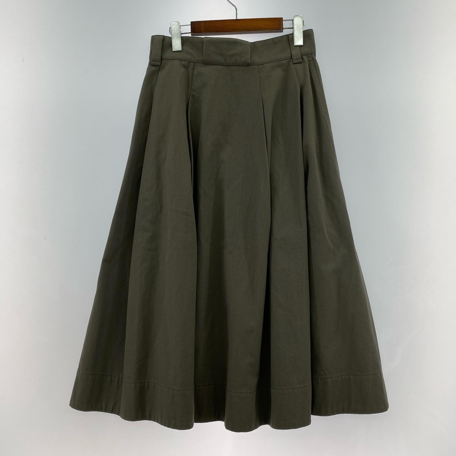 ロングスカート WOOL COTTON TWILL スカート グレー系
