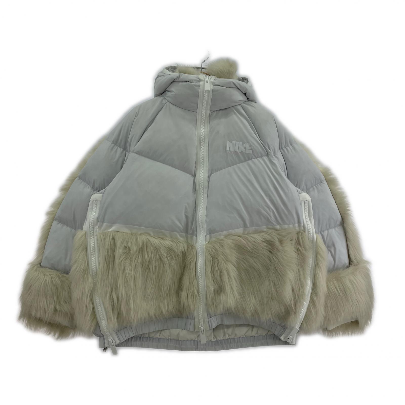 ダウンジャケット ×Sacai ファー L ホワイト