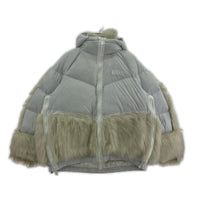 ダウンジャケット ×Sacai ファー L ホワイト