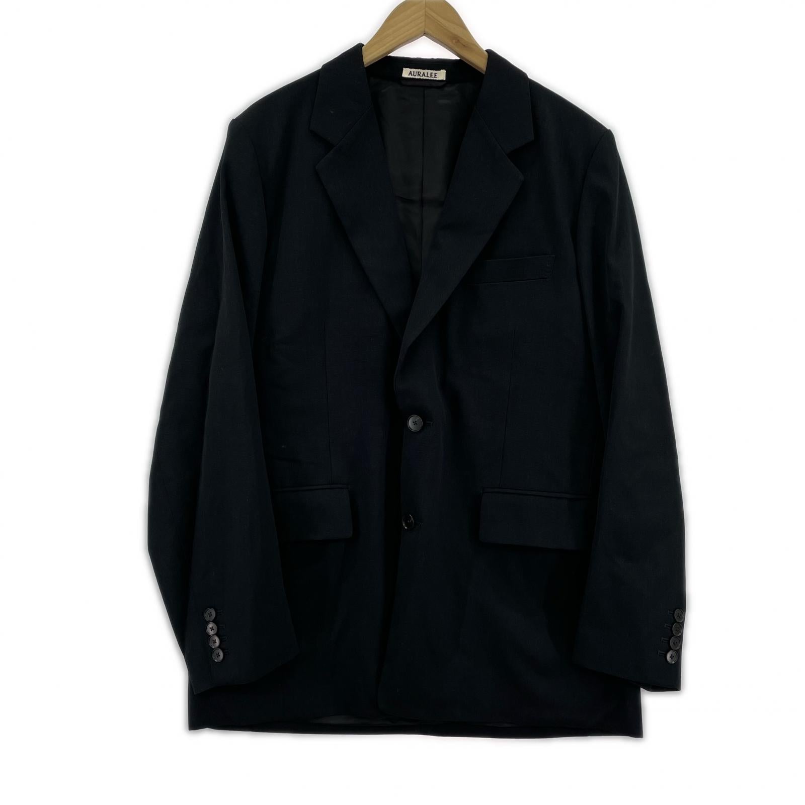 その他アウター AURALEE LIGHT WOOL MAX GABARDINE JACKET 4 A24AJ01MG 4 ブラック