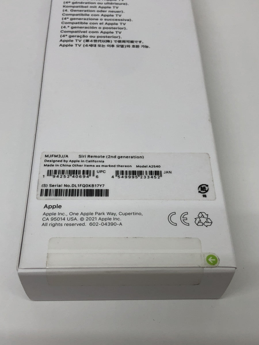 APPLE Siri Remote 0000 アクセサリー
