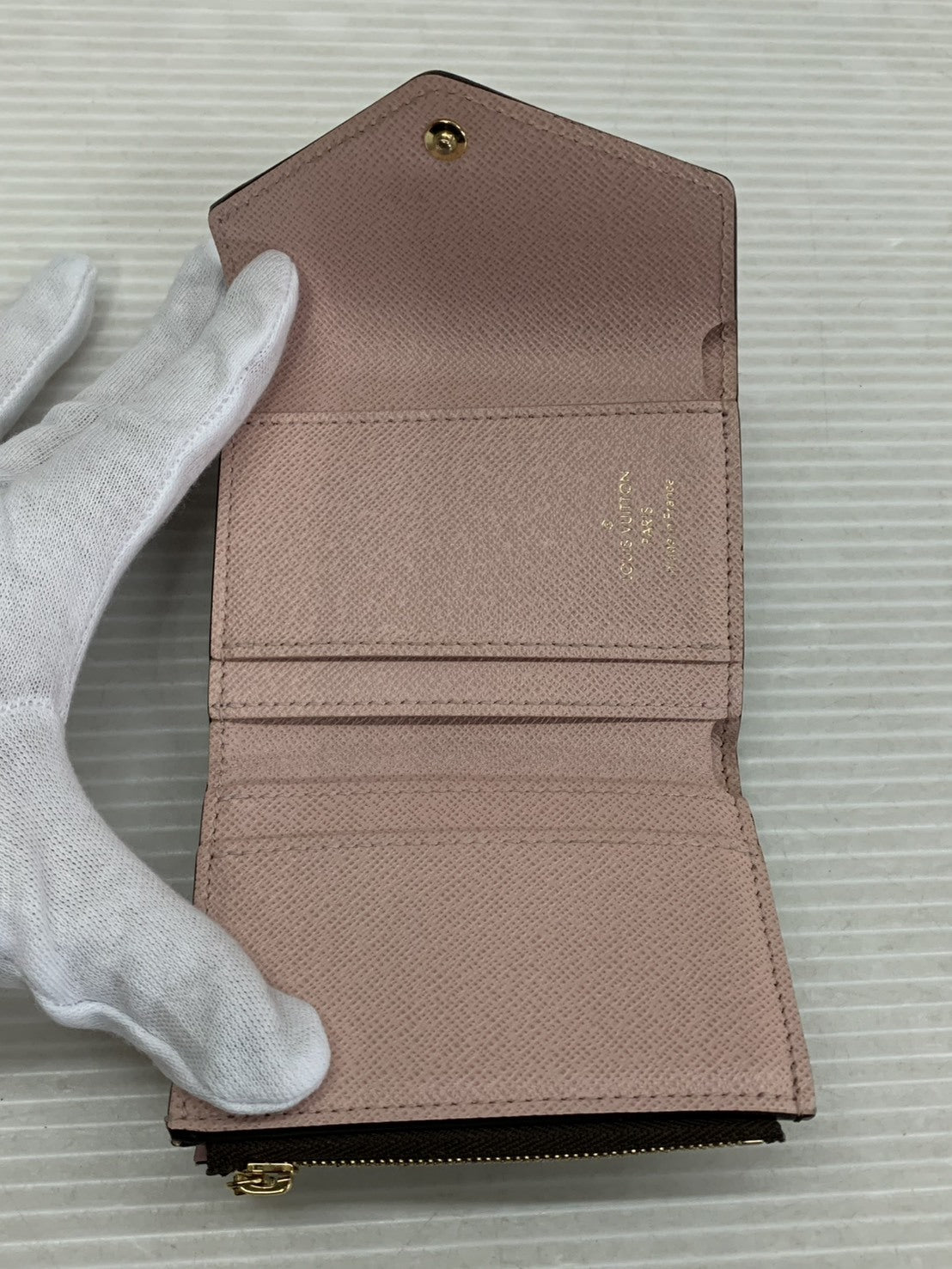 LOUIS VUITTON ポルトフォイユ・ゾエ ダミエ ローズバレリーヌ N60167