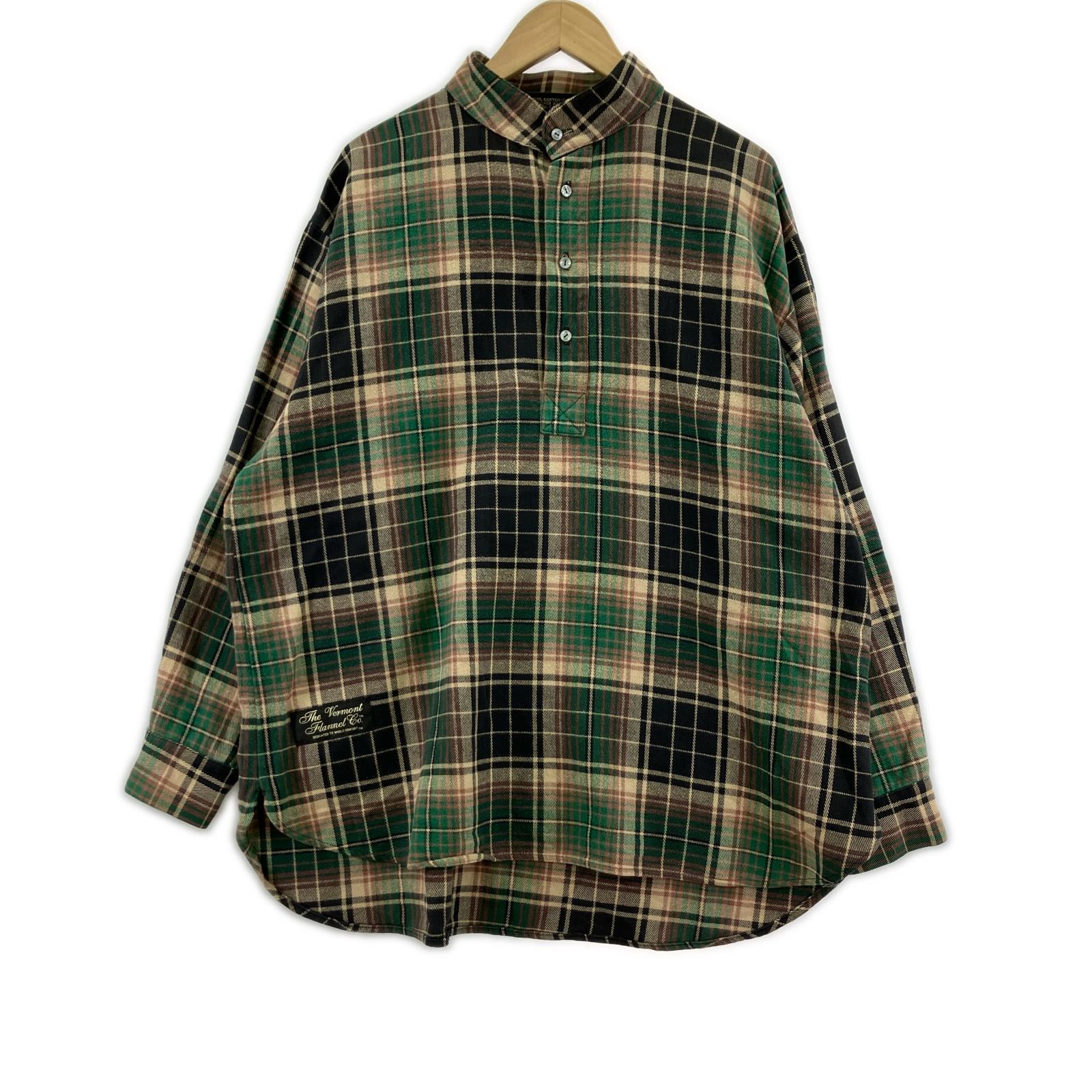 長袖シャツ 90s USA製 Vermont flannel Co. チェック 緑 (M) M マルチカラー