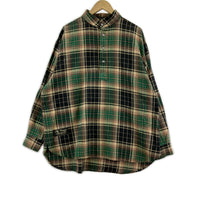 長袖シャツ 90s USA製 Vermont flannel Co. チェック 緑 (M) M マルチカラー