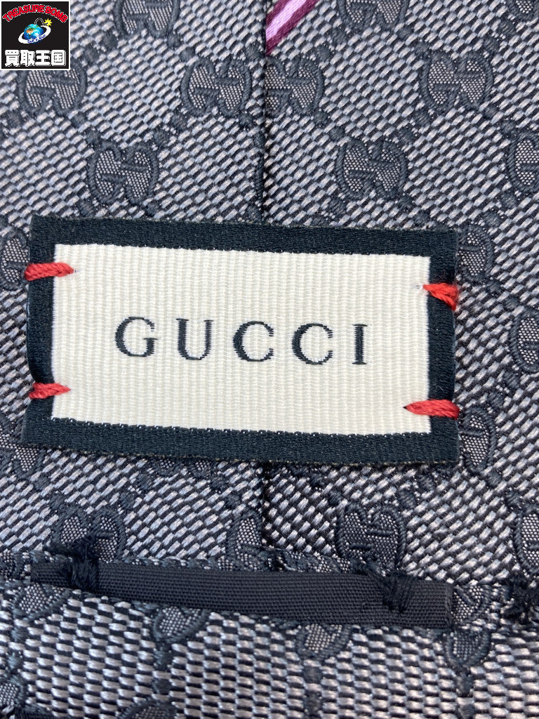 GUCCI GGパターン シルクジャカード ネクタイ