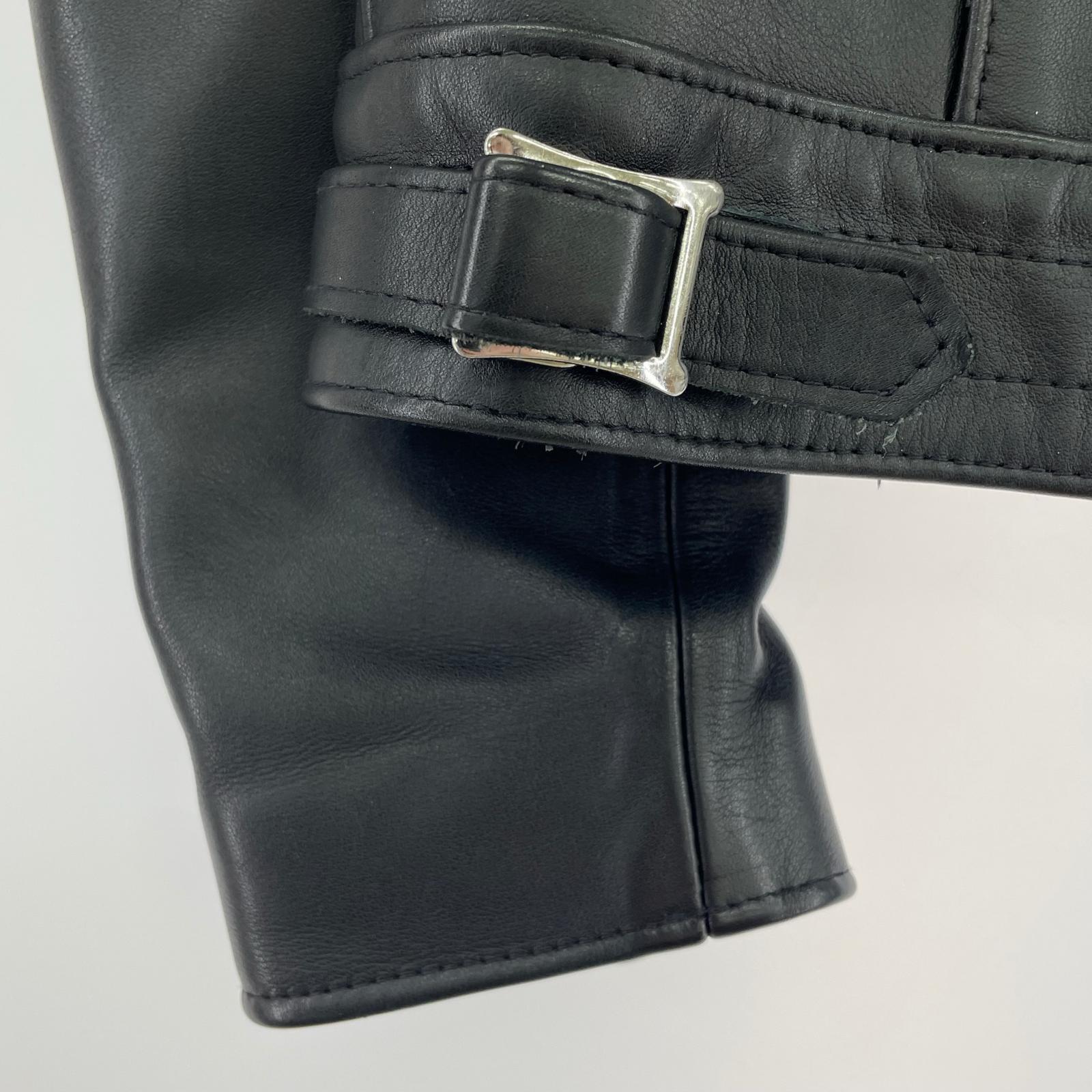 ライダースジャケット CYCLONE RIDERS JACKET REAL HIDE 38 ブラック