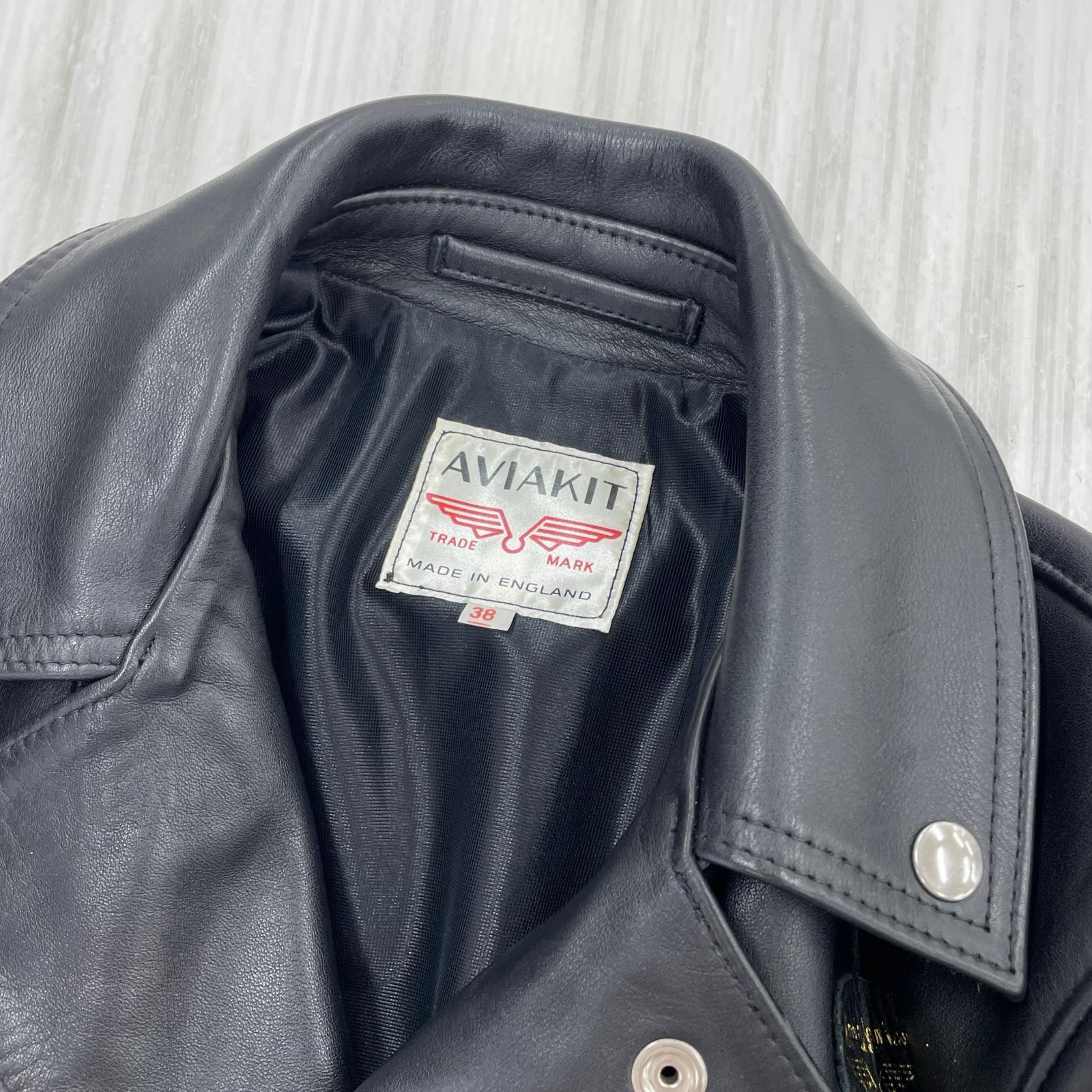 ライダースジャケット CYCLONE RIDERS JACKET REAL HIDE 38 ブラック