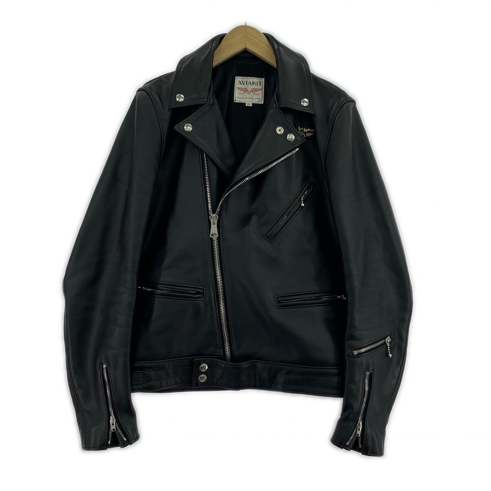 ライダースジャケット CYCLONE RIDERS JACKET REAL HIDE 38 ブラック