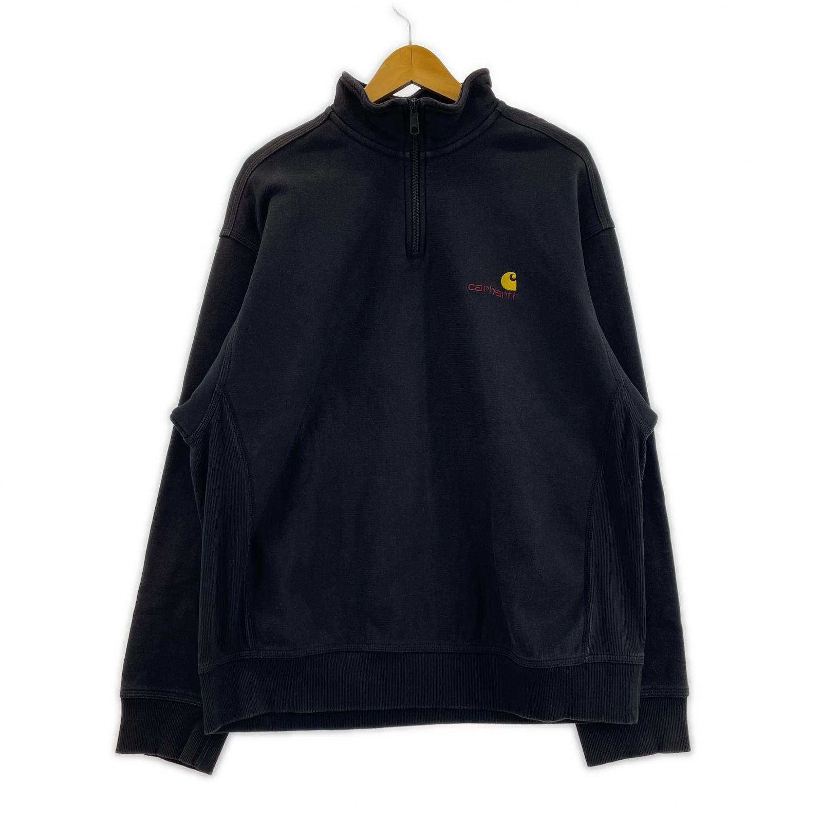 スウェット Carhartt WIP Half Zip American Script Sweat L ブラック L ブラック
